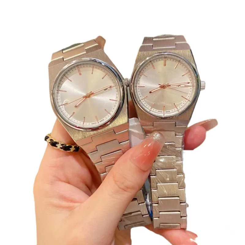 2025 ساعة أوتوماتيكية فاخرة للرجال ستانلس ستيل ياقوت كريستال مقاومة للماء عمل كاجوال نمط عرض التاريخ