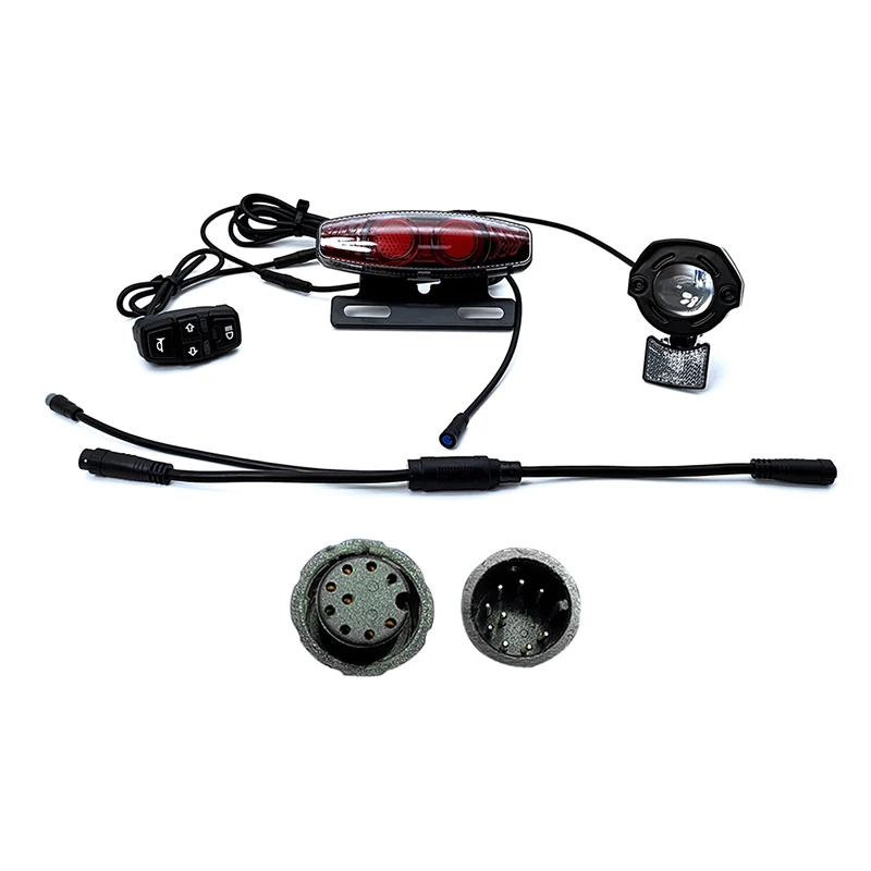 24V 36V 48V 60V Bicycle Lights Set Universal Bicycle Lights Set For BAFANG KUNTENG JULET Steering Brake Light