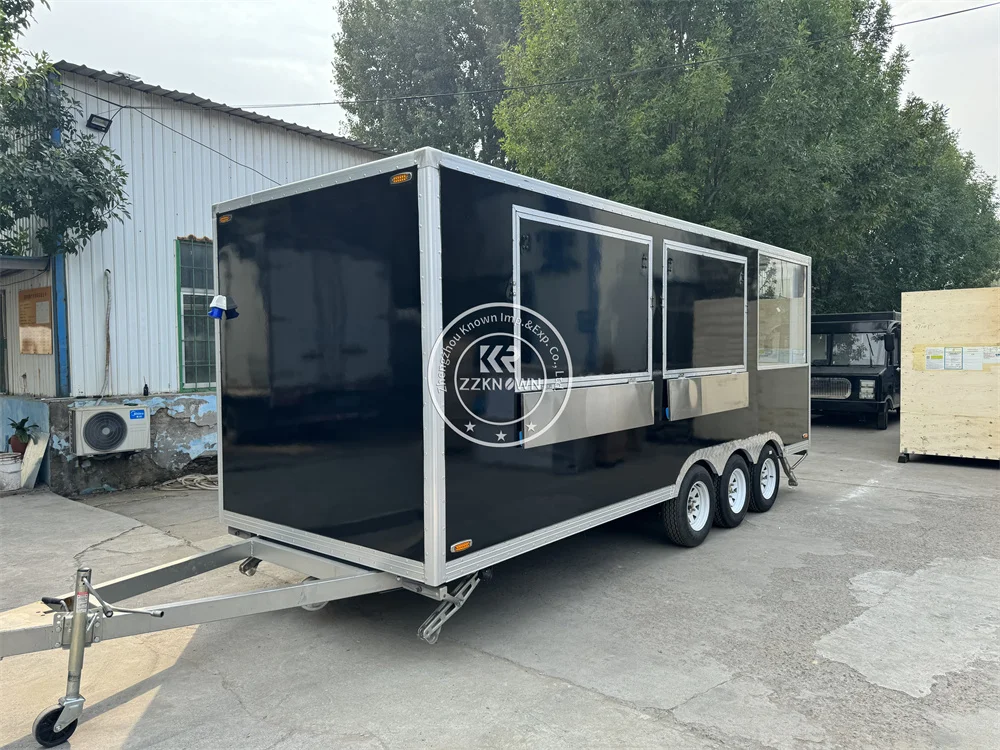 Carrello per alimenti commerciale con attrezzature completamente Catreing Vendita Snack Ice Cream Street Mobile Snack Rimorchio per caffè Camion fast food