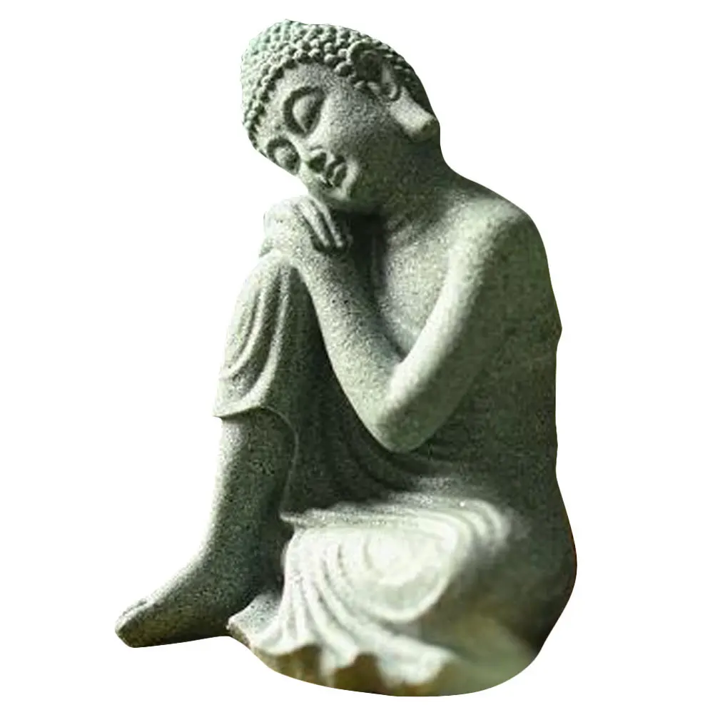 

Fish Tank Buddha Statue Exquisite Aquarium Decoration Zen Style Buddha Sculpture Meditating Home Decor Zen Style Craft