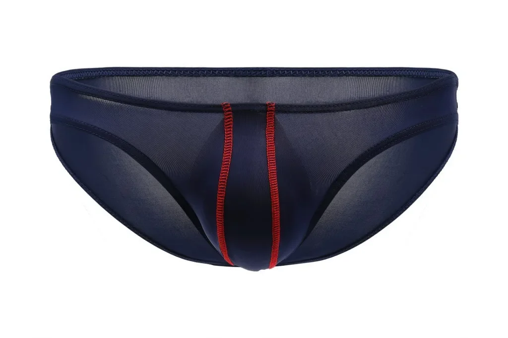 Men's Sexy Brief Underwear Ice Silk Elastic Quick Dry Cool Feel Underpant Ultra-Thin Comfort Thin Soft Gays U Convex Pouch Tanga