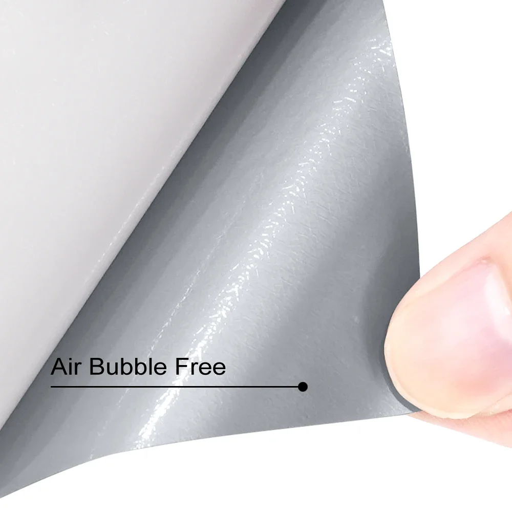 สติกเกอร์รถเปลี่ยนสีฟิล์มไวนิลGlossy Silver Bubbleฟรีฟิล์มPVCรถห่อDecalรถอุปกรณ์ตกแต่งอัตโนมัติ