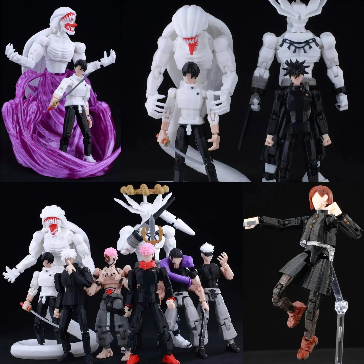 

Anime Jujutsu Kaisen Sukuna Yuji Yuta Satoru Gojo Lucky Dummy 13 Movable Shapeshift 3D Printed Action Figures Mannequin Toys