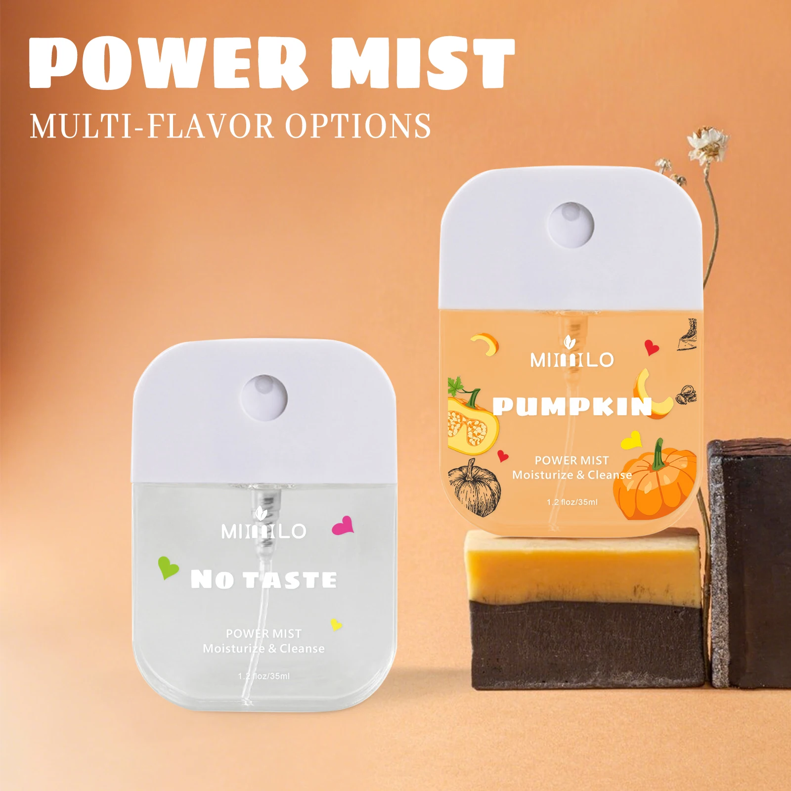2pcs/1pc-12 Flavors Power Mist, Hydrating Hand Sanitizer Spray,Cleansing and moisturizing for outdoor travel, portable.