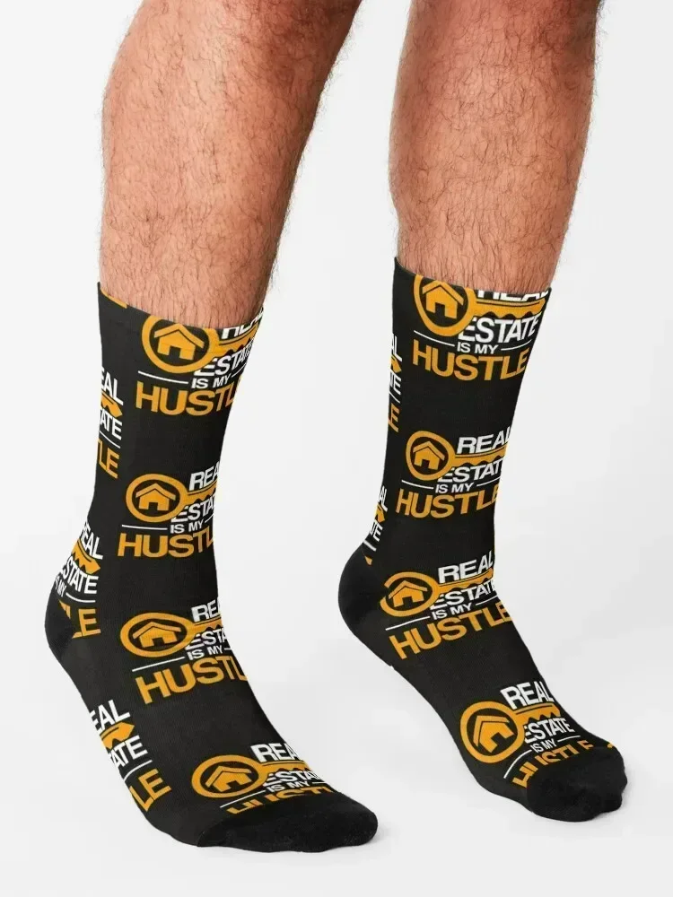 Realtor Real Estate Is My Hustle Funny Realtor Socks Non-slip Lots custom cool Socks Ladies Men's