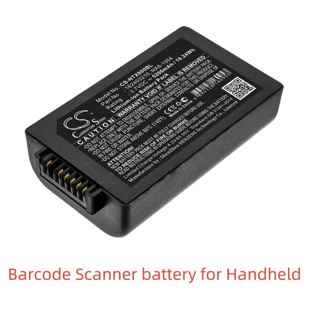 Li-ion Barcode Scanner battery for Handheld,3.7v,5200mAh,Nautiz X8