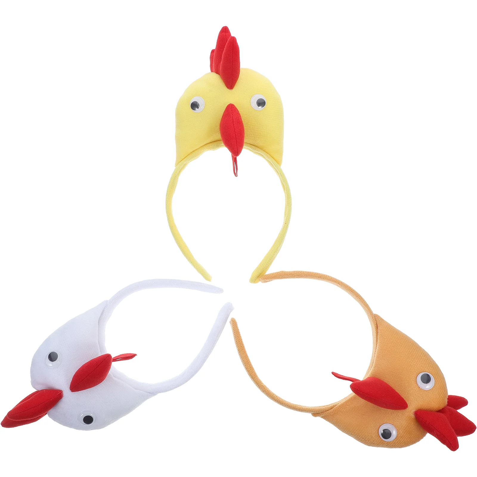 

3 Pcs Chicken Headbands for Women Rooster Costume Adult Decorate Child Accessory