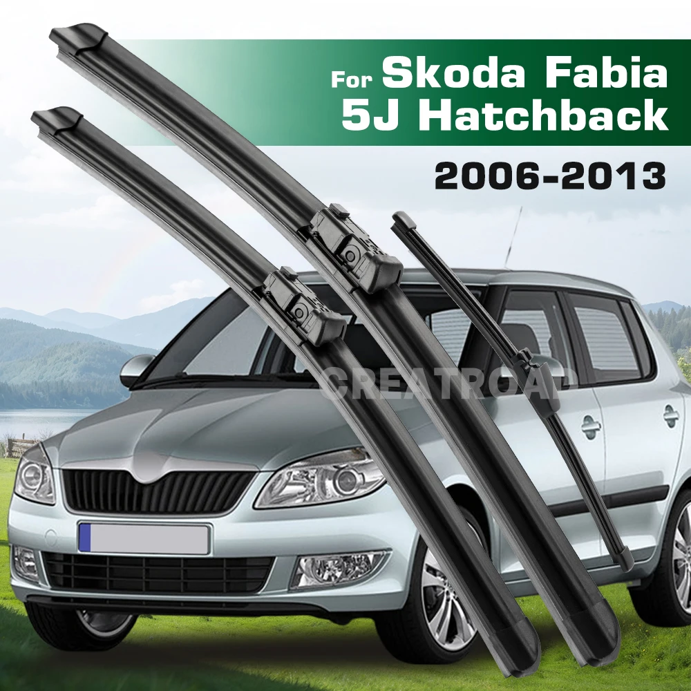 

GREATROAD Wiper LHD&RHD Front & Rear Wiper Blades Set For Skoda Fabia 5J Hatchback 2006 - 2013 Windshield Windscreen Window