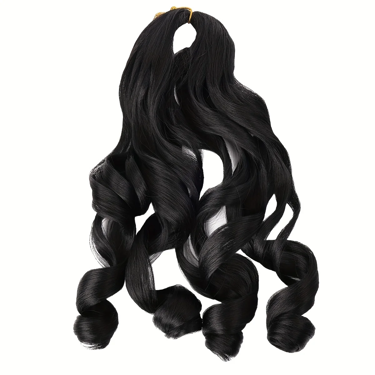 French Curly Braiding Hair Pre Stretched Bouncy Braiding Hair Easy Braid Curl Braids, Lightweight Synthetic Wavy Hair Extensions