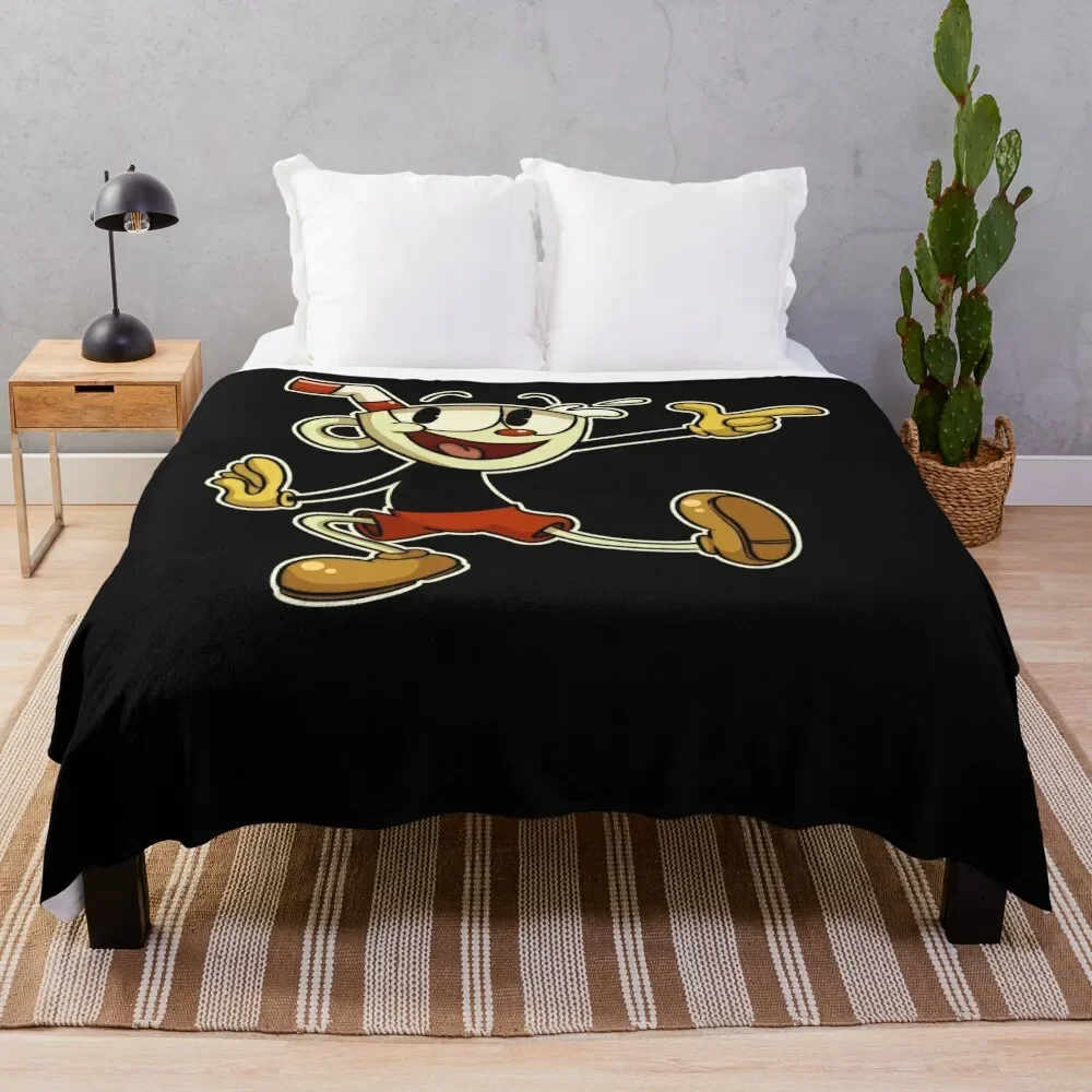 Cuphead , cuphead, cuphead and mugman, cuphead game, cagney carnation, cagney carnati Throw Blanket Sleeping Bag Blankets