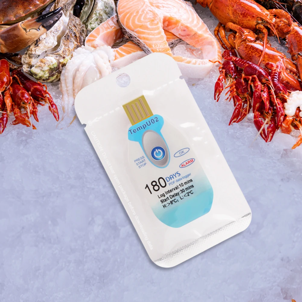 مسجل بيانات درجة الحرارة USB مسجل بيانات درجة الحرارة والرطوبة استخدام واحد منفذ USB 10000 نقطة تقرير ملف PDF 120/180 أيام