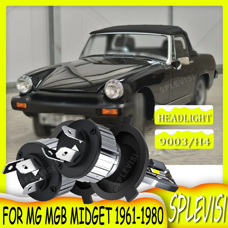 

warranty 3 year LED headlight High/Low Beam For MG MGB Midget 1961-1980 1962 1963 1964 1965 1966 1967 1968 1969 1970 1971 1972