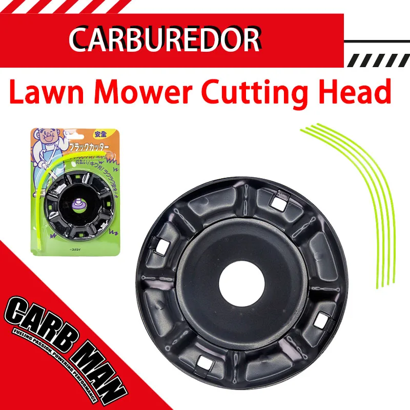 Grass Trimmer Head Lawn Mower Head Inside Diameter 25mm With 4 Free Lines Removal Brush Cutter Garden Weed Tools