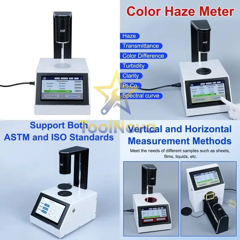 2026hotsale* LS155 Digital Clarity Color Haze Meter Glass Plastic Film Liquid Transparent Transmittance Measurement