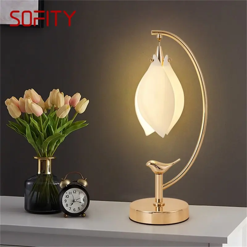 SOFITY Postmodern Table Lamp Creative LED Desk Light para Home Living Quarto Bedside Decoração