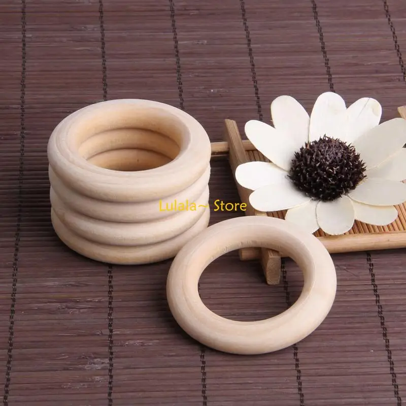 

Y4QA деревянные кольца из натурального бука для рукоделия, необработанное деревянное кольцо, круглые кольца для DIY
