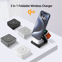 QI2 3 in 1 Magnetic Wireless Chargers For iPhone 16 15 14 13 12 Fast Charging Station For Apple Watch Airpods 3 4 charger stand