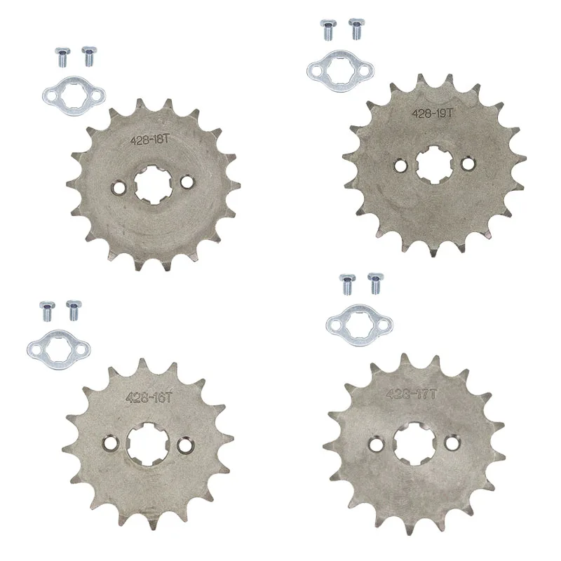 428 10/11/12/13/14/15/16/17/18/19 Teeth For 50cc 70cc 110cc 125cc Engine Motorcycle Dirt Bike ATV Go Kart Quad Front Sprocket