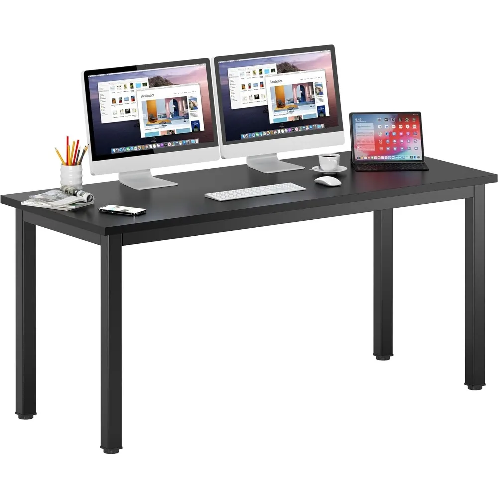 

63 inches X-Large Computer Desk, Composite Wood Board, Decent and Steady Home Office Desk/Workstation/Table, BS1-160BB