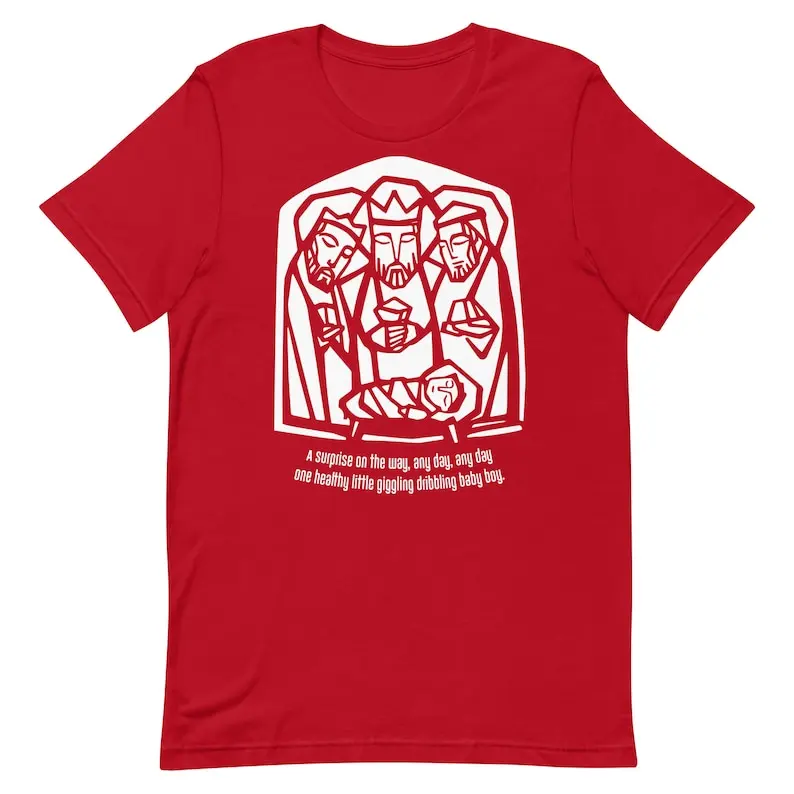 a Christmas Song Short-Sleeve Unisex T-Shirt Combine Fun Printed Shirt Men's And Women's Short Sleeve T-shirts