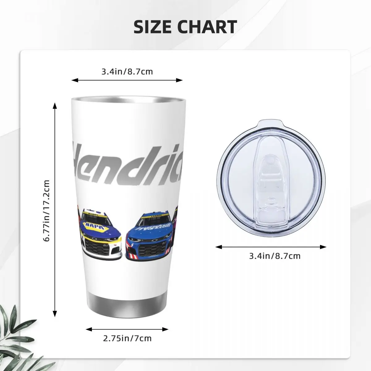 Hendrick Motorsports 2021 Playoffs Edition Stainless Steel Tumbler Vacuum Insulated Mug Thermal Cold Cup Straw With Lid 20oz