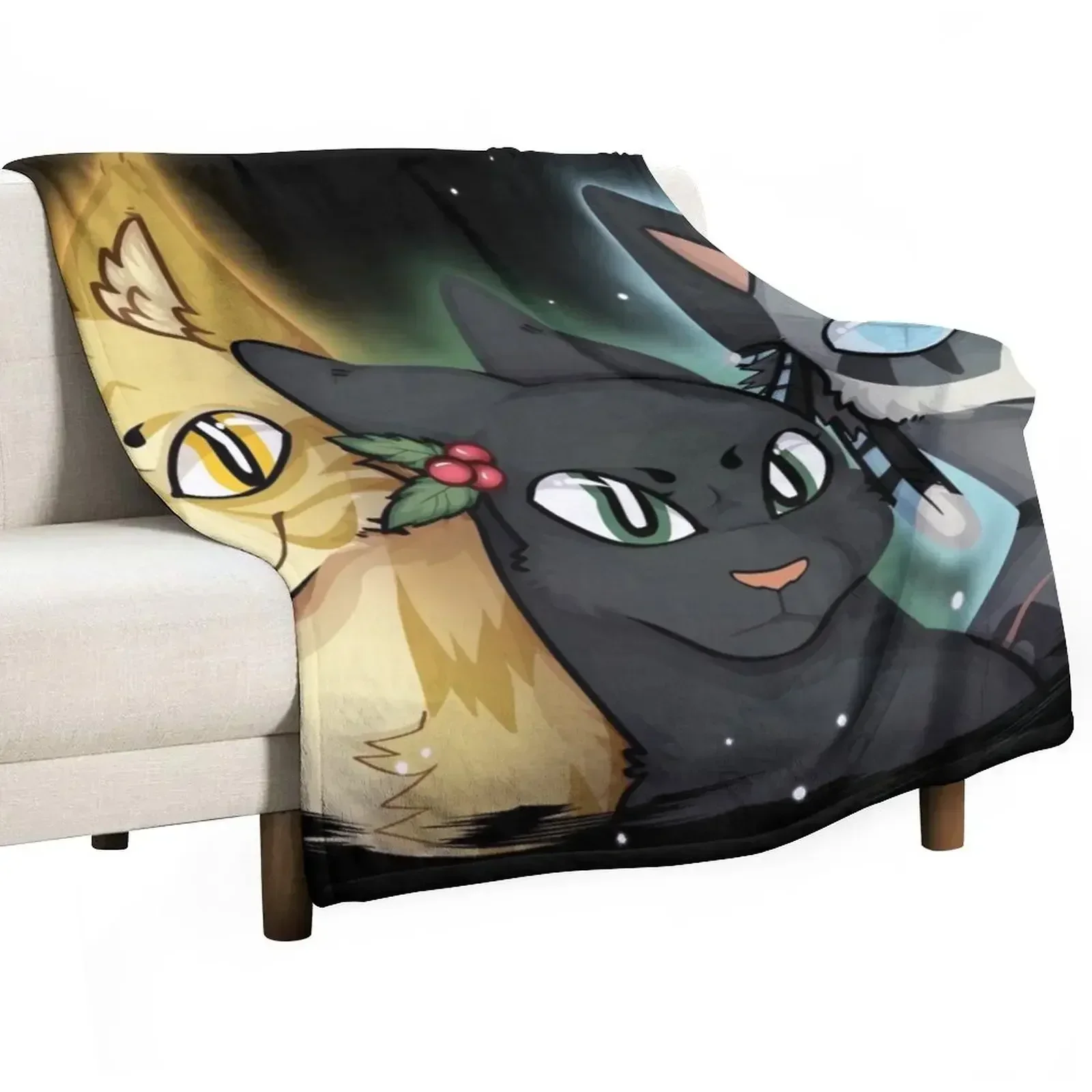 Power of Three Throw Blanket heavy to sleep Furrys Flannel Fabric Quilt Large Sofa Throw Blankets