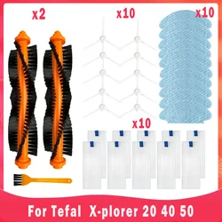 Fit For Rowenta Tefal X-plorer 20 / 40 / 45 / 50 / isweep x3 Robot Vacuums Main Side Brush Hepa Filter Mop Part Accessories