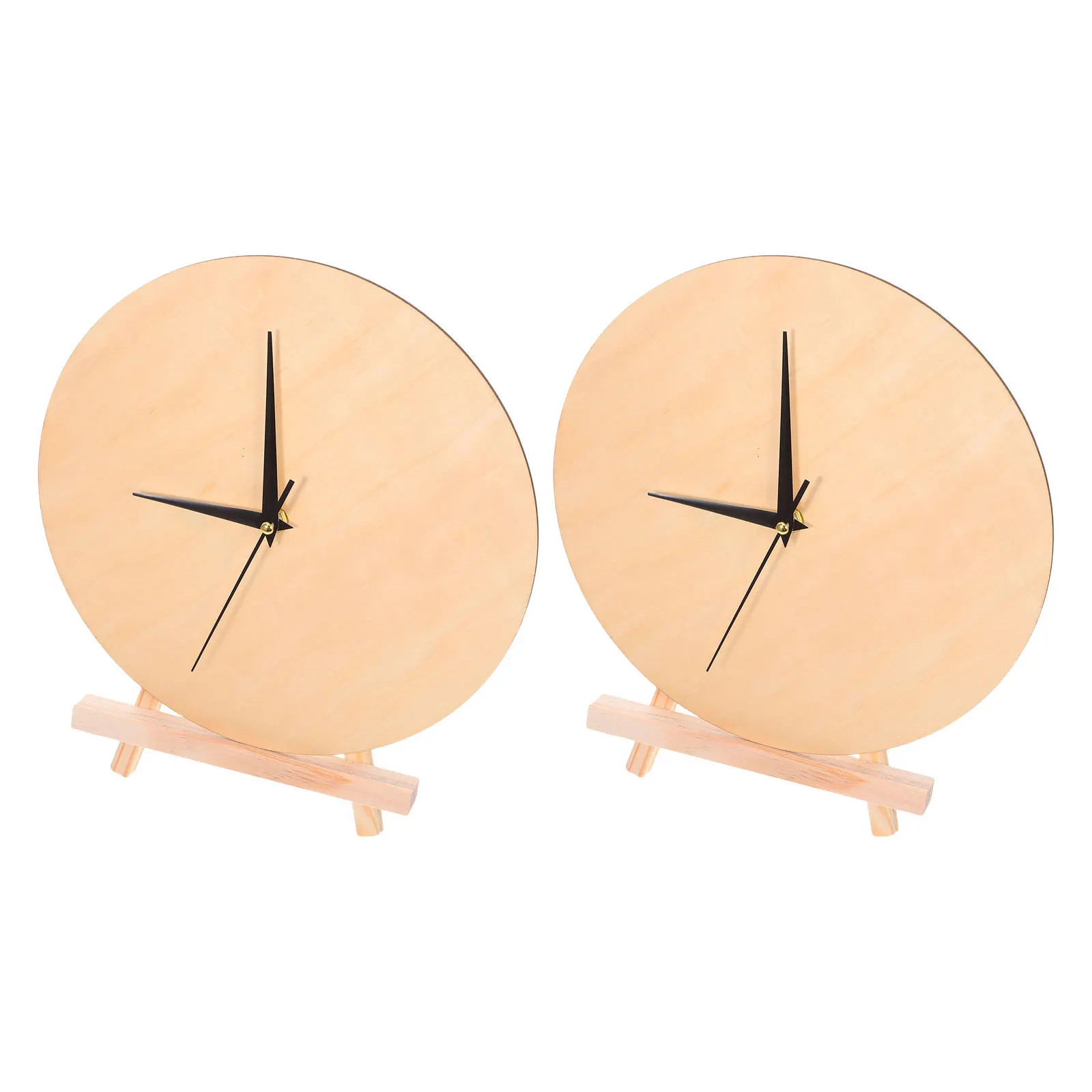 

2 Set Clock Blank Clocks for Wooden Decor Dial Disc Wall Childrens Bedrooms