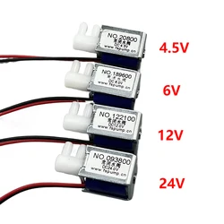 DC 4,5 V 6V 12V 24V pequeña Mini válvula solenoide normalmente cerrada N/C válvula de agua de Control de flujo 5V bomba de agua