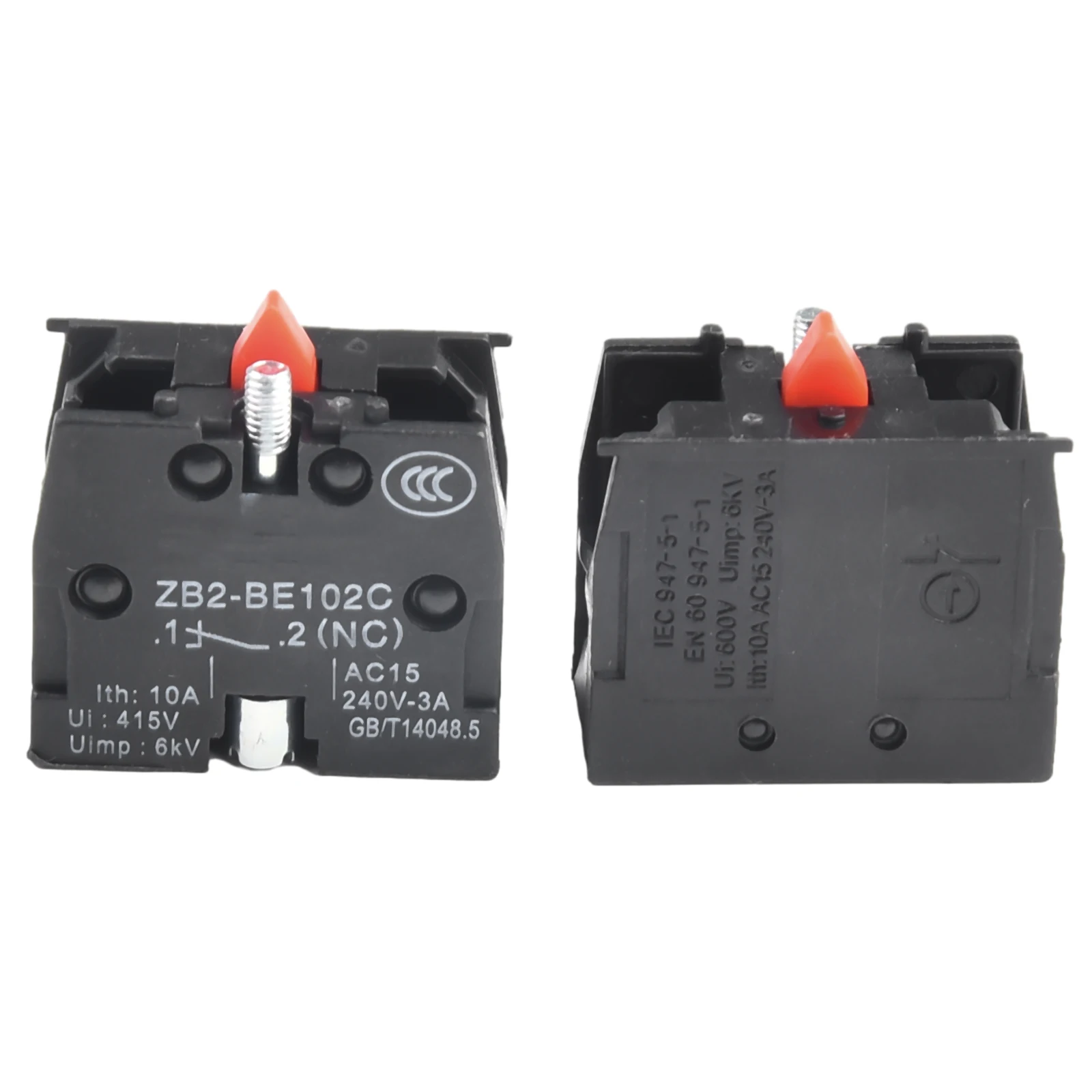 Pack of 10 Push Button Joystick Switches ZB2BE102C with Normally Closed Contact 10A 600V for Electrical Control Applications