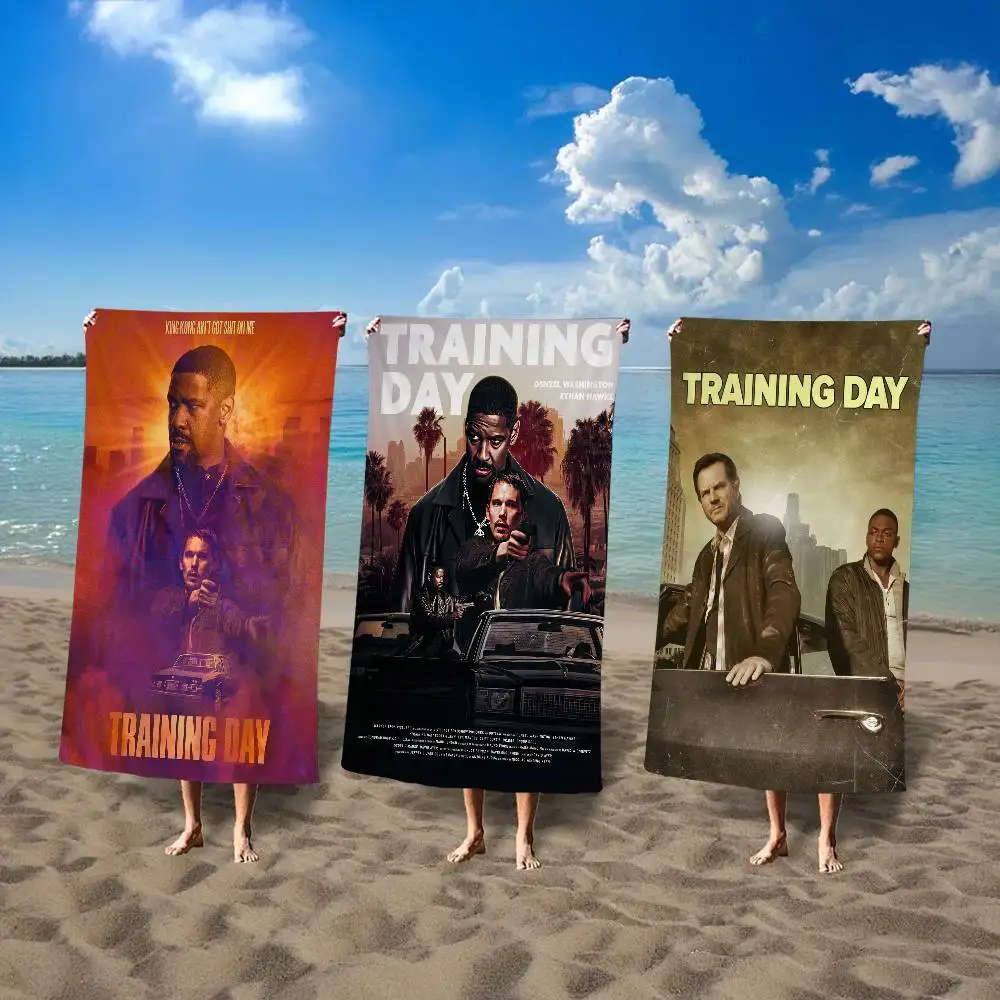 Crime Movie T-Training Day Denzel Washington Microfiber Beach Towel Absorbent Quick Dry Soft Resort Mountain Climbing Towel