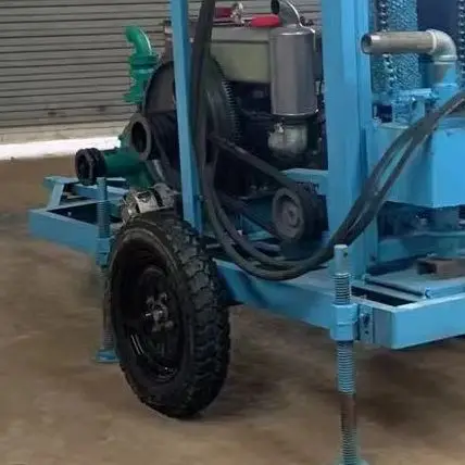 Plataforma de perforación de pozos de agua hidráulica portátil de alto rendimiento personalizada, 150m, 180m, 200m, 250m de profundidad