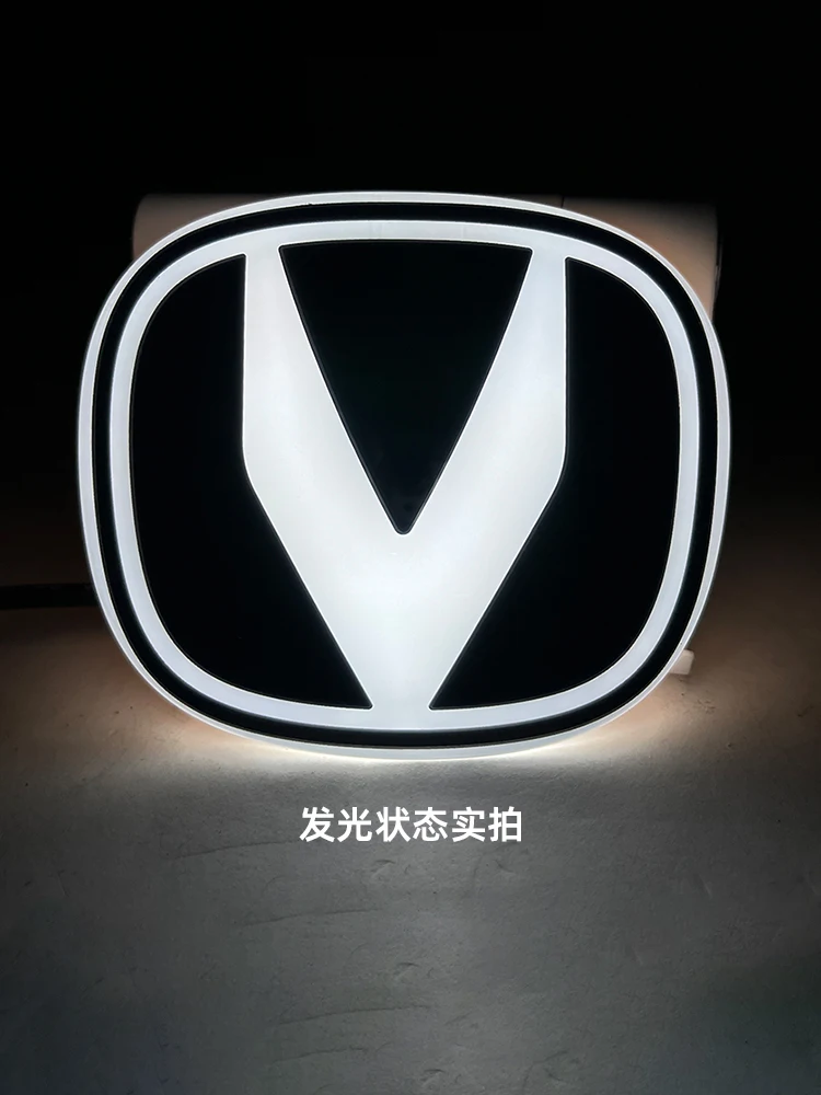 Suitable for Changan UNI-V models, 2022-2023 model special front logo lights, car logo light assembly, front V standard lights,