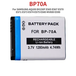 1280mAH High Quality BP70A BP*70A Battery For SAMSUNG AQ100 DV150F ES65 ES67 ES70 ES71 ES73 ES74 ES75 ES80 MV800 ES90