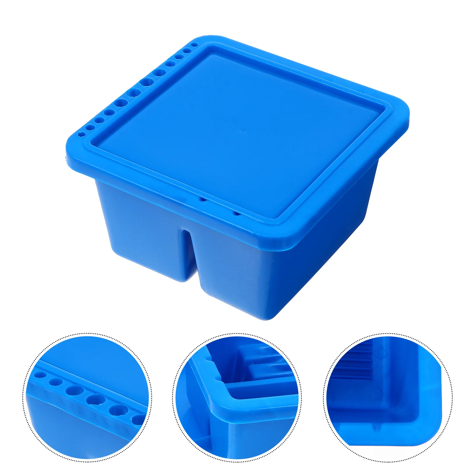 Очиститель кистей для акриловой акварельной живописи, инструмент художника, квадратная ручка, шайба, крышка, пластиковый держатель для кистей, ванна, домашняя студия