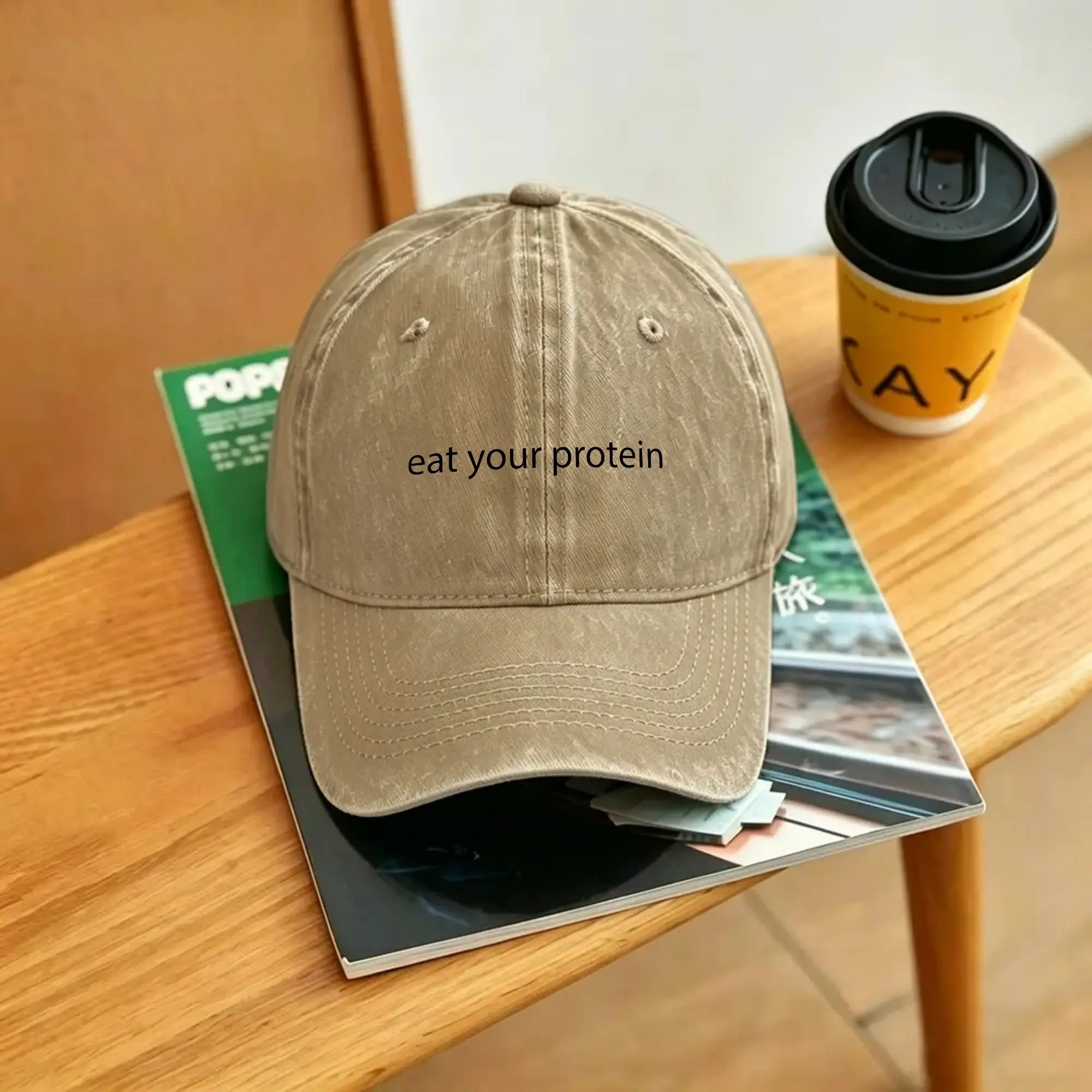 Eat Your Protein Casual Baseball Cap Summer  Trucker Hat Hot Sale Outdoor Gym Snapback Cap Men Adult Trendy Baseball Caps