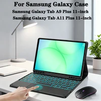 Funda con teclado para Samsung Galaxy Tab A9 Plus de 11 pulgadas, para Samsung Galaxy Tab A11 Plus, funda para tableta de 11 pulgadas con ranura para lápiz