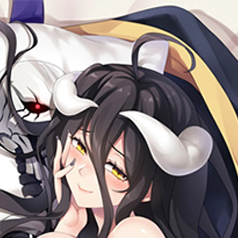 Dakimakura Anime Pillow Case Albedo Double-sided Print Of Life-size Body Pillowcase Gifts