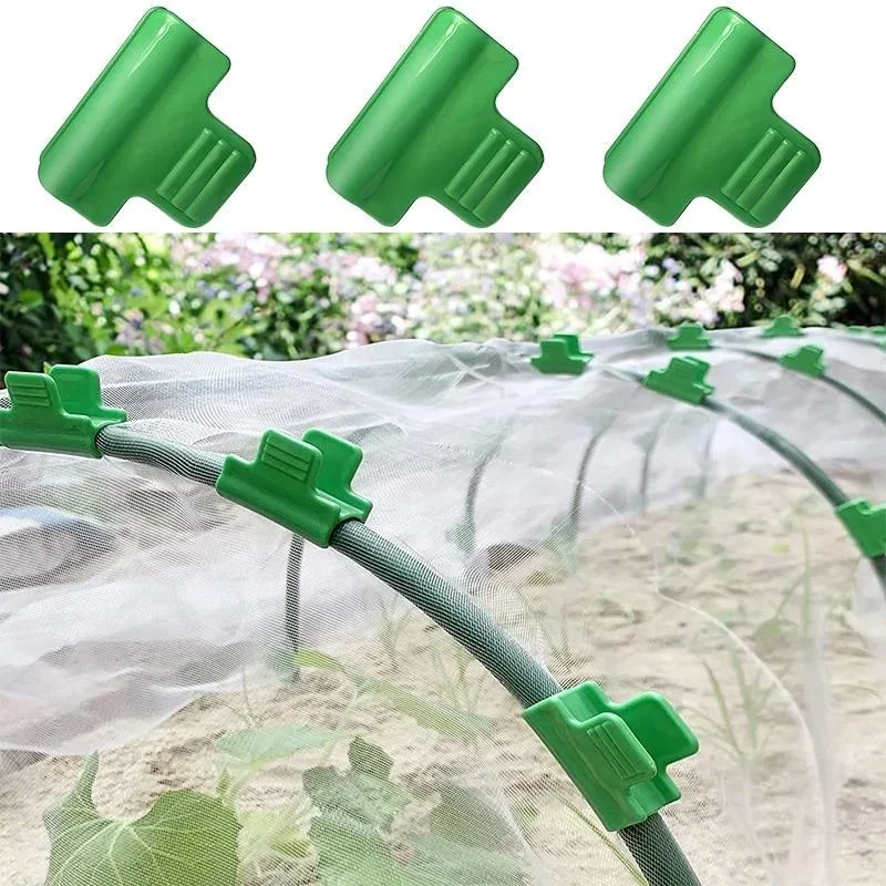 12Pcs Greenhouse Clamps Clips Plant Stakes Pipe Clamps For Outer Diameter Shed Film Row Cover Shading Netting Tunnel Hoop Clips