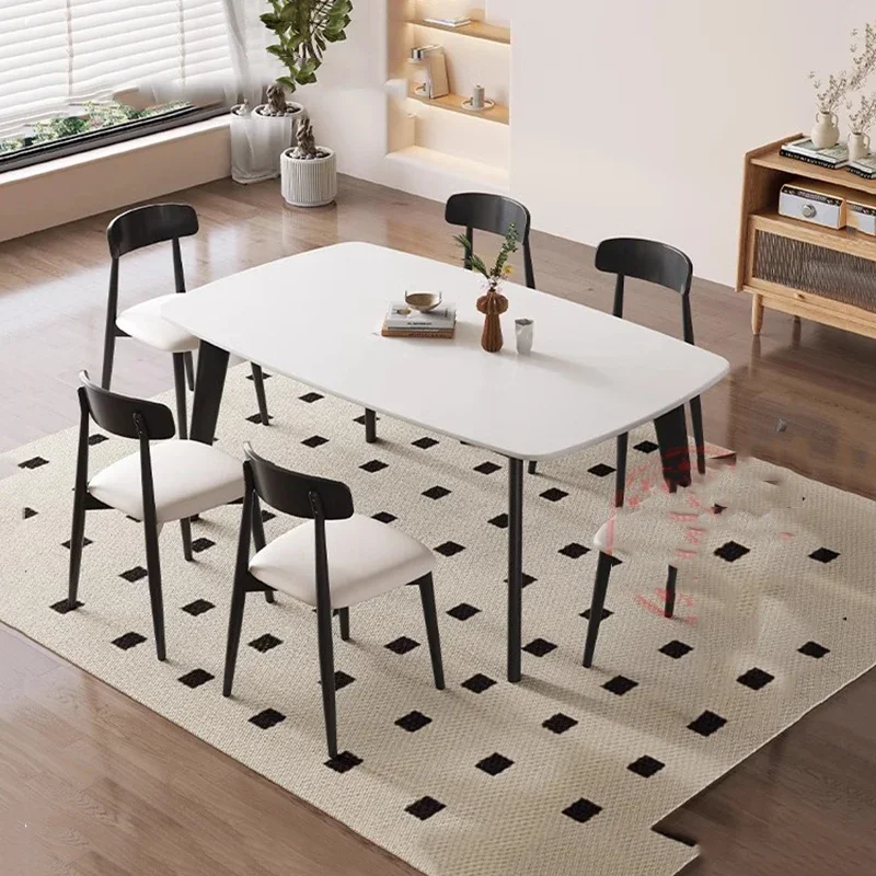 

Party Living Room Table Unique Wooden Waterproof Nordic 4 Chairs Dining Tables Kitchen Rectangular Tavoli Da Pranzo Furniture