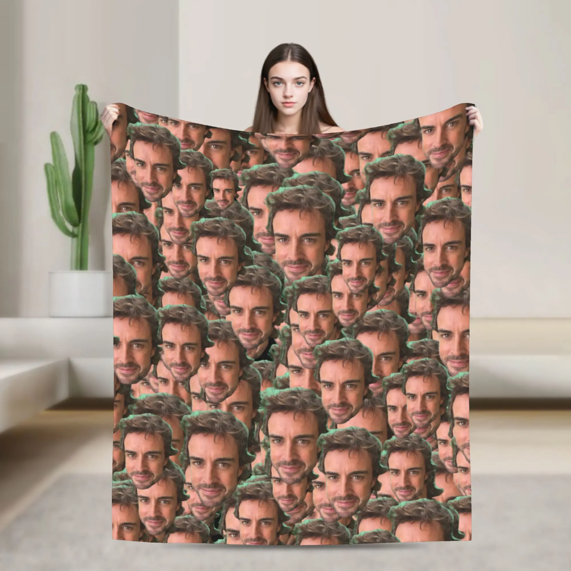 فرناندو ألونسو مضحك الوجه البطانيات الصوف الشتاء المحمولة سوبر الدافئة رمي بطانية للفراش الأريكة المفرش #1