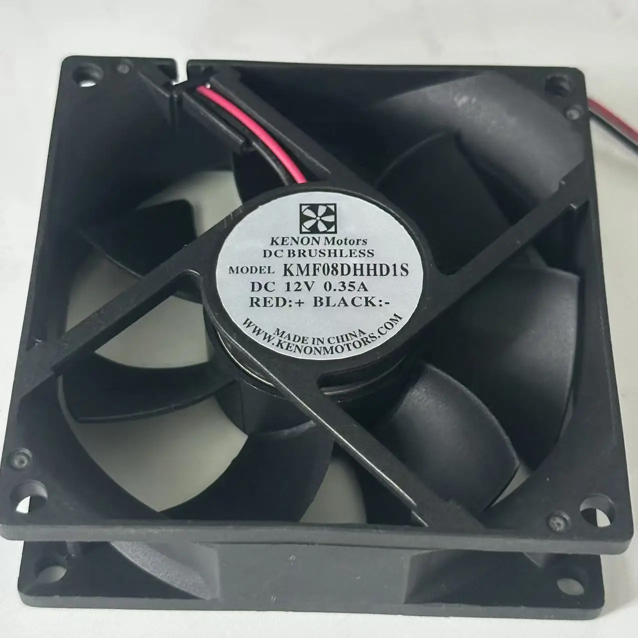 KENON Motors KMF08DHHD1S DC 12V 0.35A 80x80x25mm 2-Wire Server Square Fan