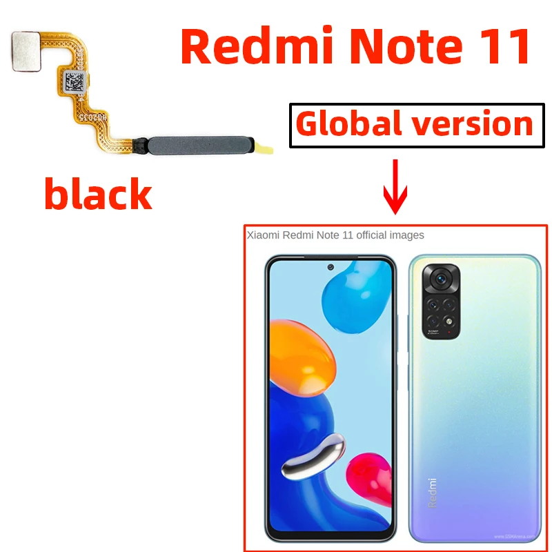 Original für Xiaomi Redmi Note 11 globale Version Finger abdrucks ensor Scanner Touch-ID verbinden Motherboard Home Button Flex kabel