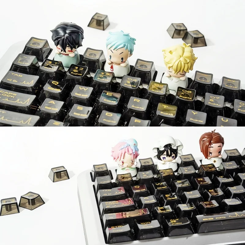 Keycaps versão q anime alienígena palco ponta do dedo figura luka até ivan mizi hyuna bonito ponto cego caixa presentes de aniversário