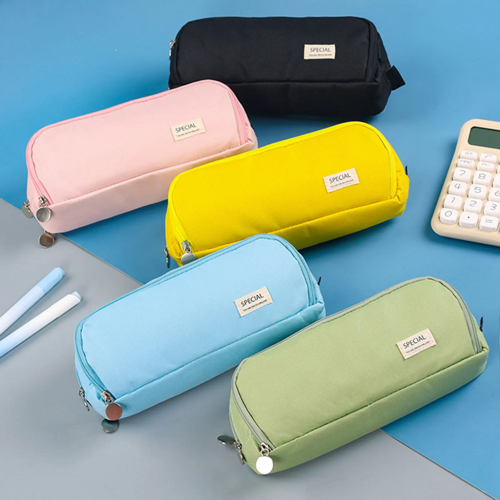 초등학생부터 중학생까지의 학생들을 위한 다기능 필통 견고한 방수 옥스포드 천 학습 책상 정리함