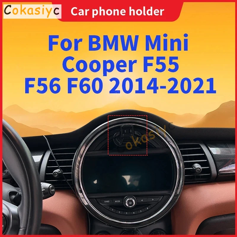 Cellphone Bracket For BMW Mini Cooper F55 F56 F60 2014 2015 2016 -2021 Car Phone Holder Wireless Charging Interior Accessories
