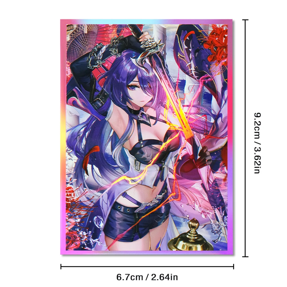 67x92 مللي متر 60 قطعة أنيمي حافظة بطاقات مجلس أرواق لعب حامي بطاقة درع غطاء بطاقة مزدوجة ل PTCG/MGT/PKM WS بطاقات التداول #3