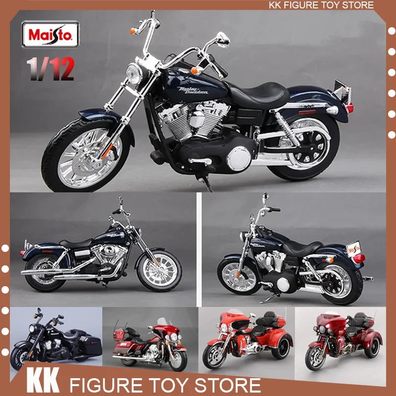 Maisto 1:12 Harley Davidson Motorcycle Diecast Model Harley Flhrc Road King H-D 2021 Street750 Alloy Luxury Vehicle Toy Kid Gift