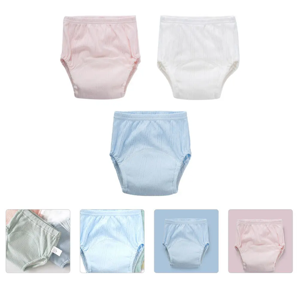 

FUNOMOCYA 3pcs Cotton Potty Training Pants for Kids Reusable Nappy Underwear Briefs Toilet Learning Pants