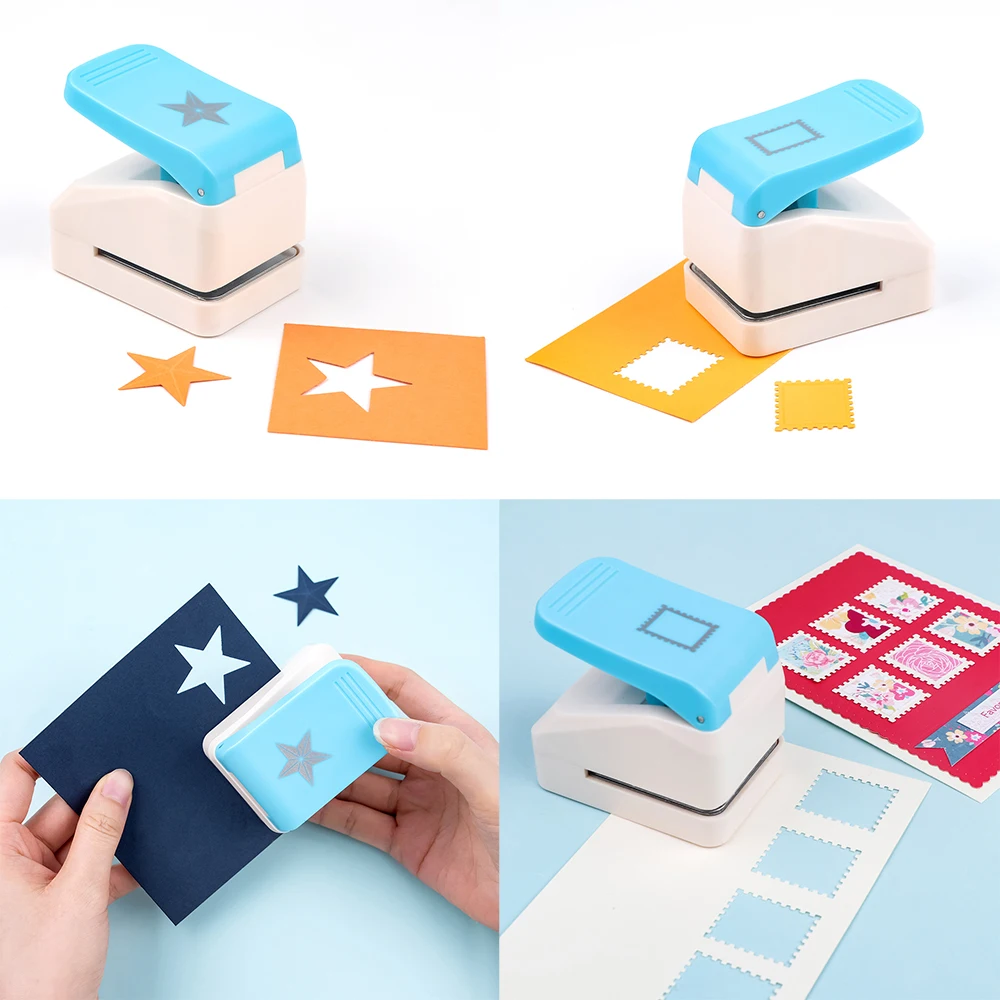 

Versatile 3D Star/postage Stamp Embossing Punch for Diy Photo Film Album Journaling Paper Craft Scrapbooking Dual Action Punch